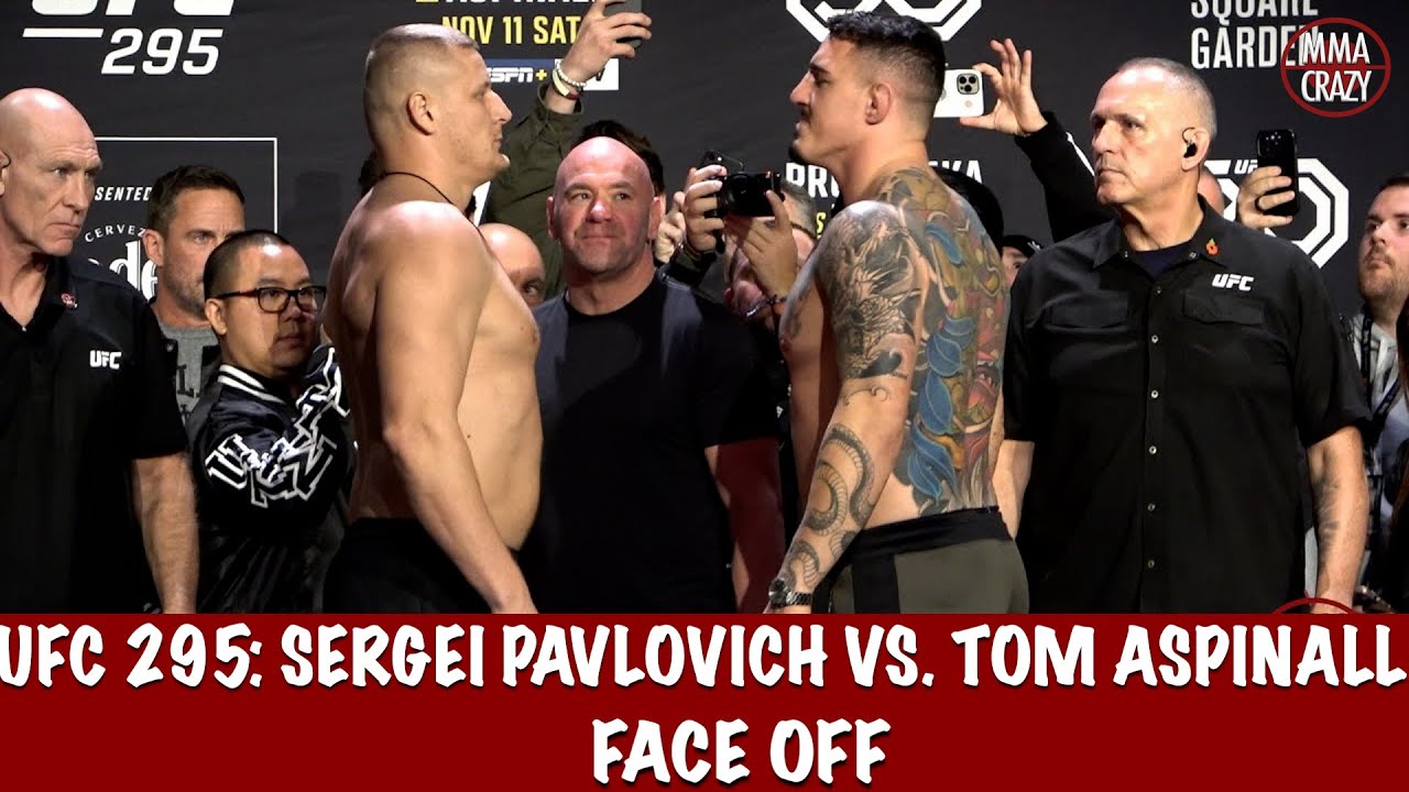 UFC 295: Sergei Pavlovich vs. Tom Aspinall Weigh in Face Off