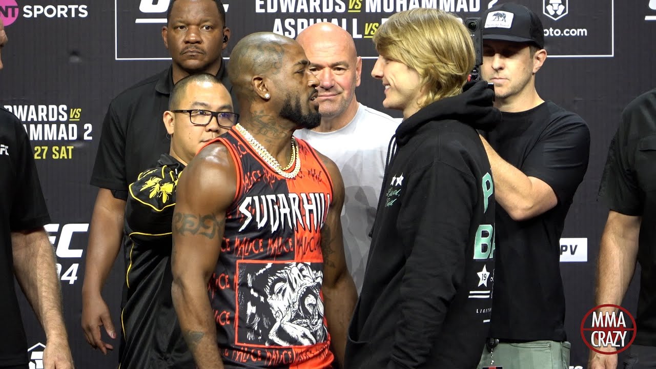 Bobby King Green vs. Paddy Pimblett FIRST Face Off for UFC 304 background