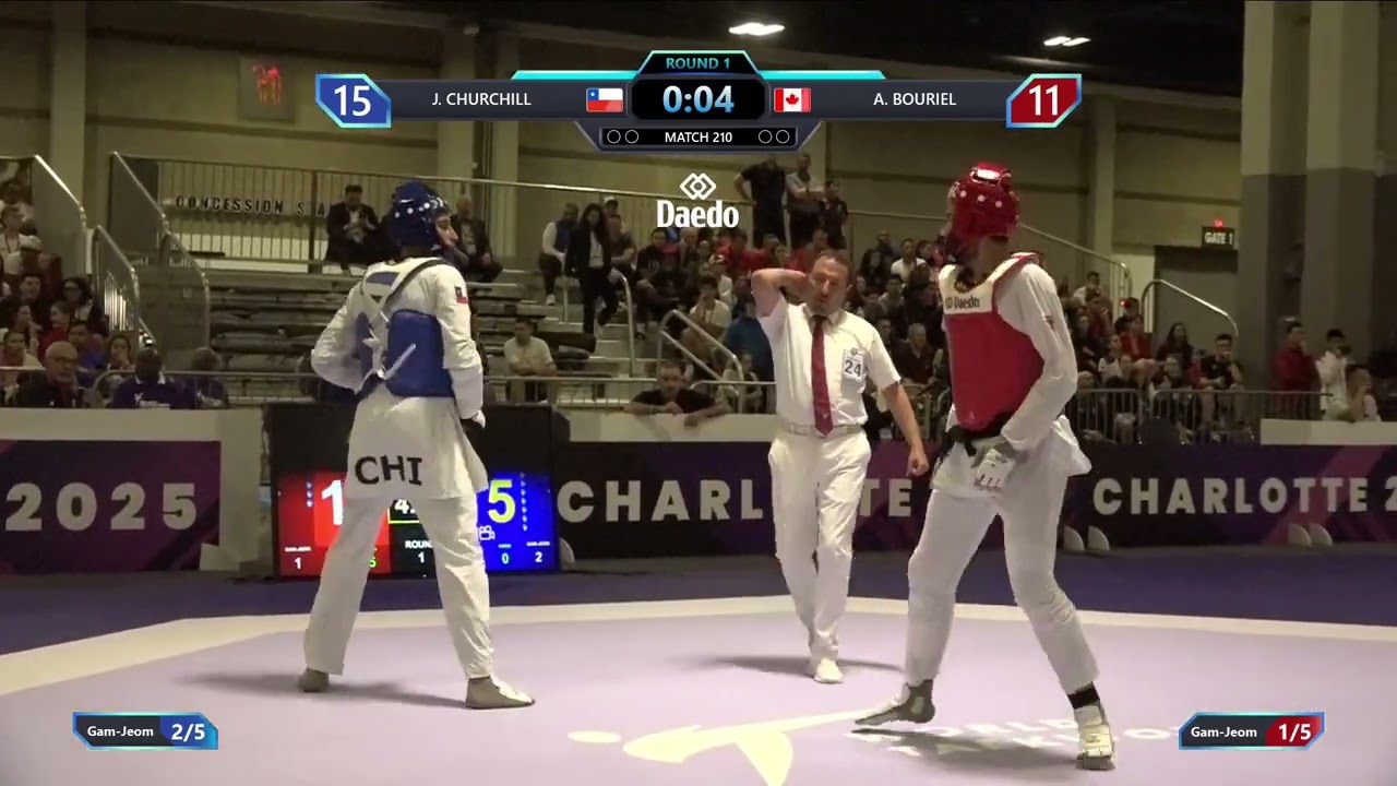 210 Round of 32 M 80kg CHI J CHURCHILL CAN A BOURIEL PGM