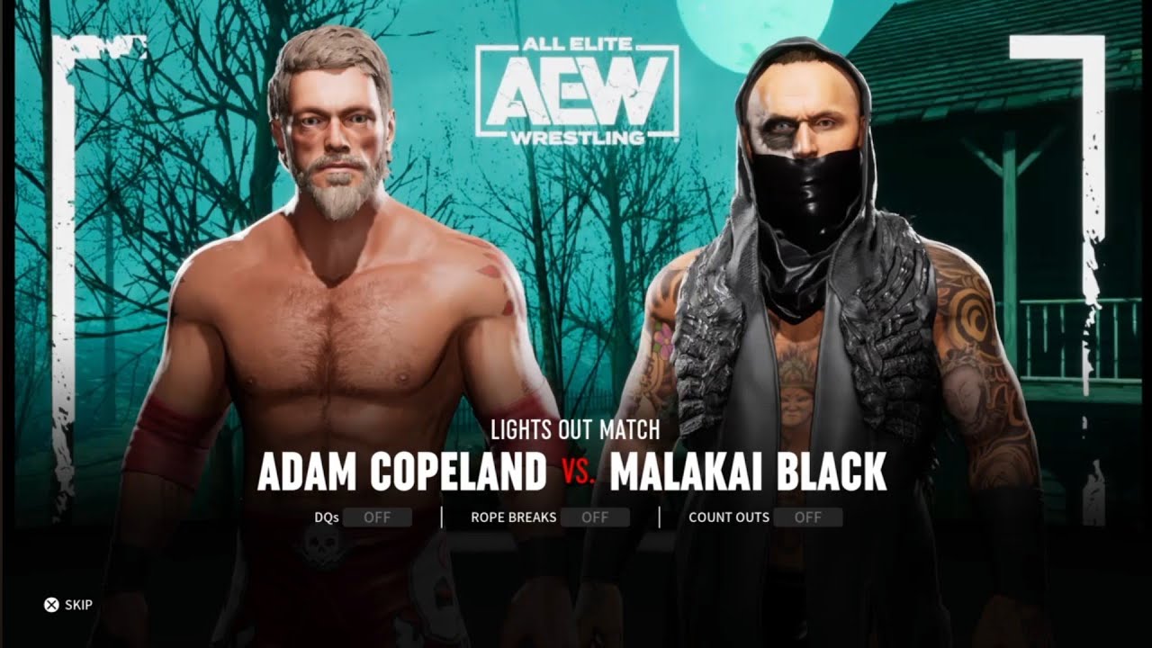 Adam Copeland vs Malaki Black. Blackwoods Death Match. AEW: Fight Forever