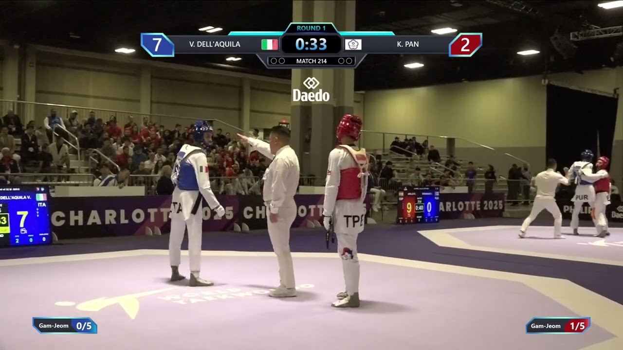 214 Round of 32 M 58kg ITA V DELL'AQUILA TPE K PAN PGM background