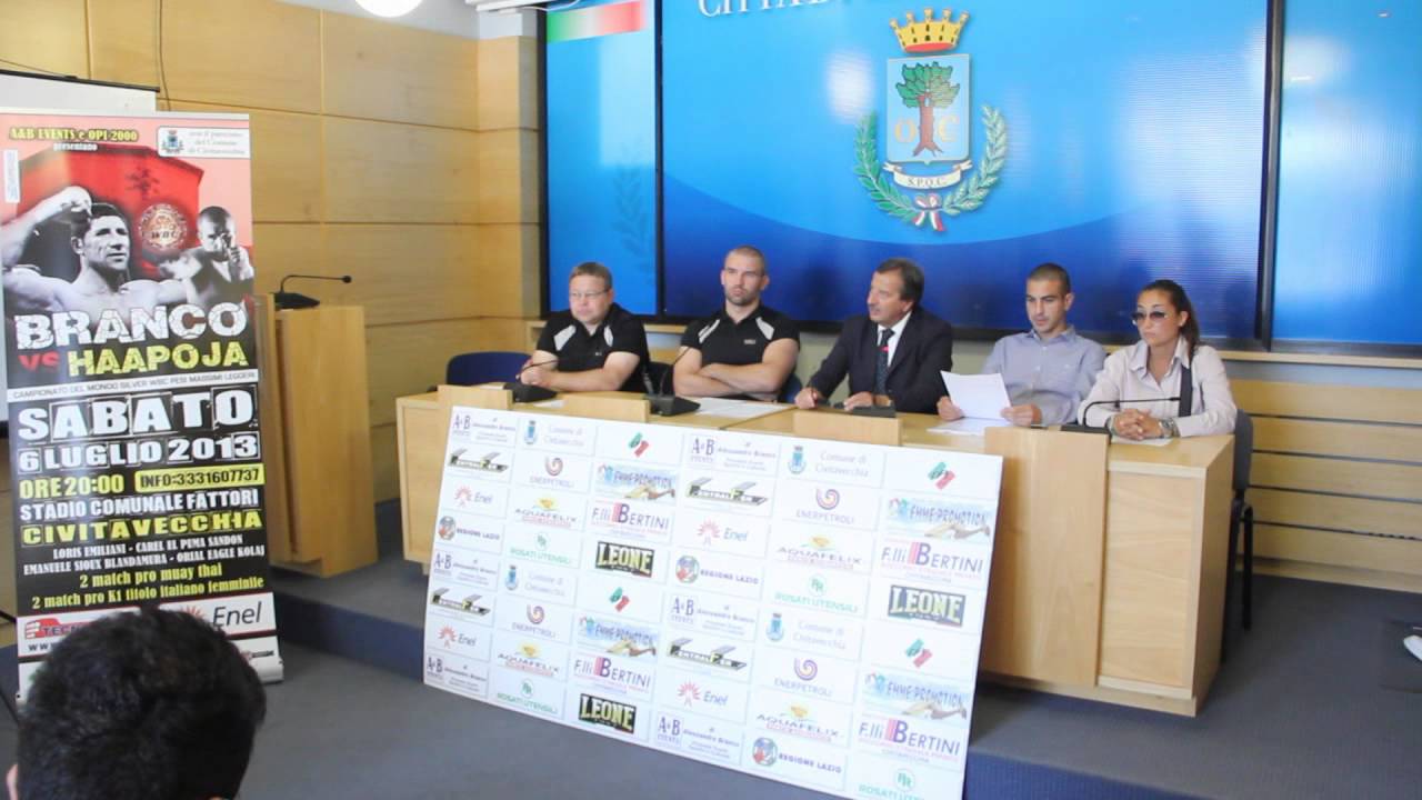 Conferenza Stampa Branco S. VS Haapoja Campionato del Mondo Silver WBC - Massimi Leggeri. 06/7/2013 background