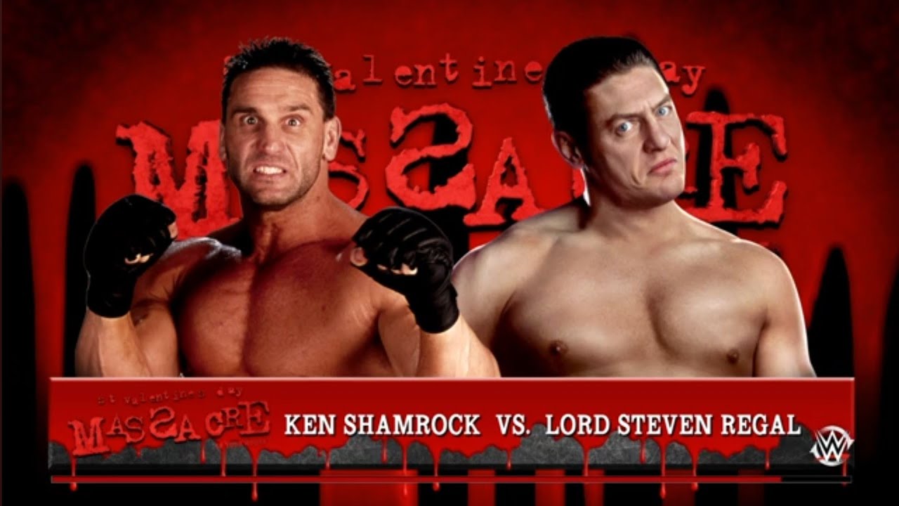 Ken Shamrock vs Lord Steven Regal. St Valentines Day Massacre 99. WWE 2K16