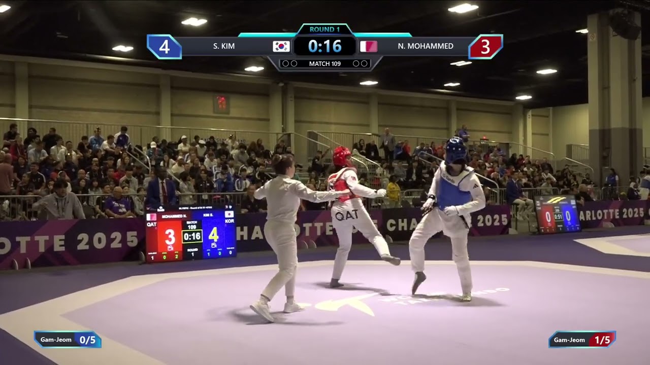 109 Round of 64 W +67kg KOR S KIM QAT N MOHAMMED PGM