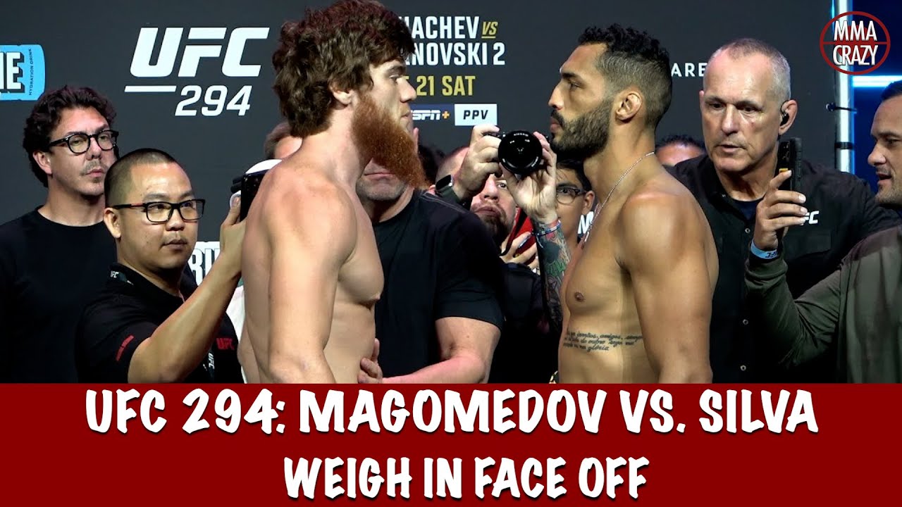 UFC 294: Sharaburdin Magomedov vs. Bruno Silva weigh in Face off