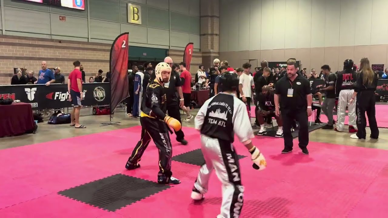 Brandon Ballou vs Sean Magallanes Open Weight Sparring Quarterfinals - Amerikick Internationals 2024 background