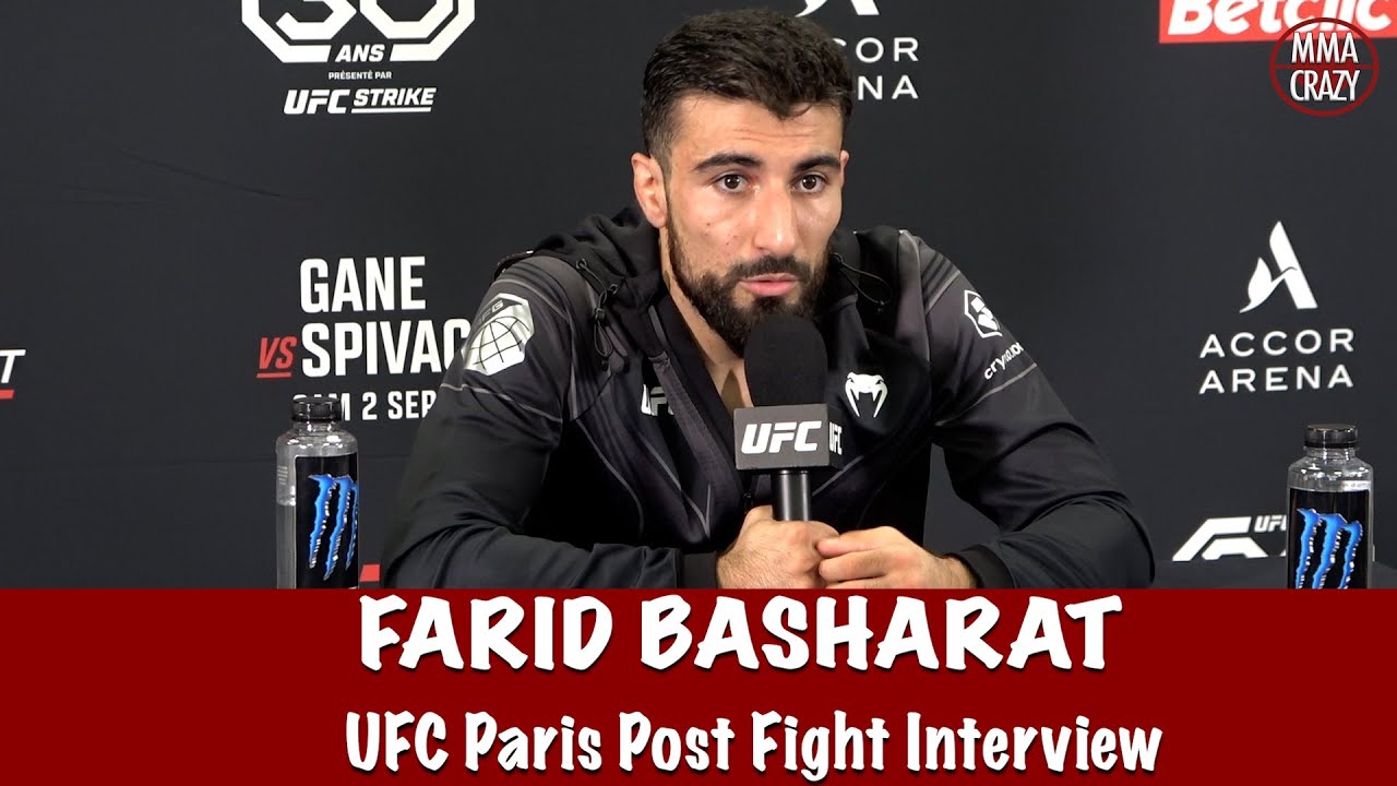 Farid Basharat credits Jake Shields helping with grappling, talks submission win at UFC Paris background