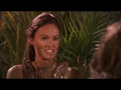 Mud Wrestling - Girls fighting scene Lara Croft tomb raider backdrop