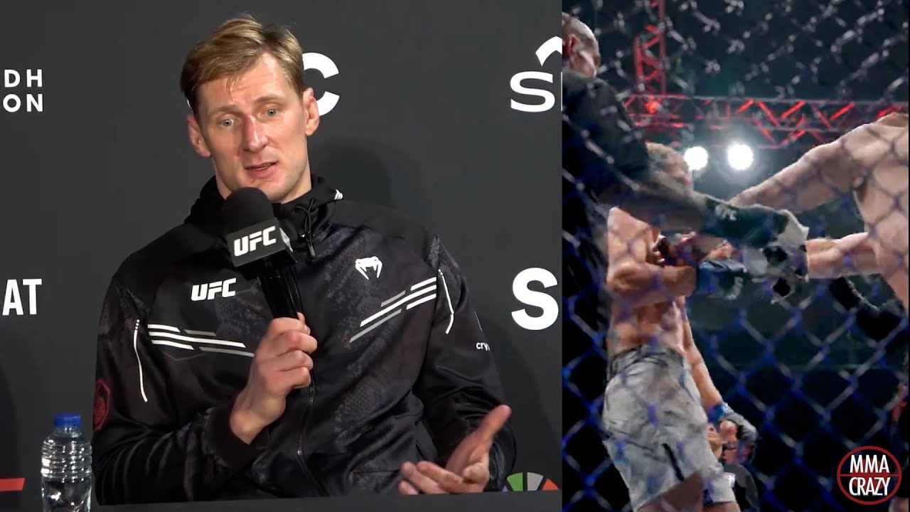 Alex Volkov on Sergei Pavlovich Post Fight Push "I guess he's mad at me" background
