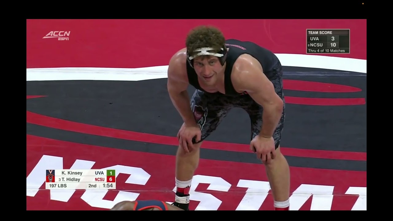 197lbsTrent Hidlay (NC State) vs Krystian Kinsey (Virginia) background