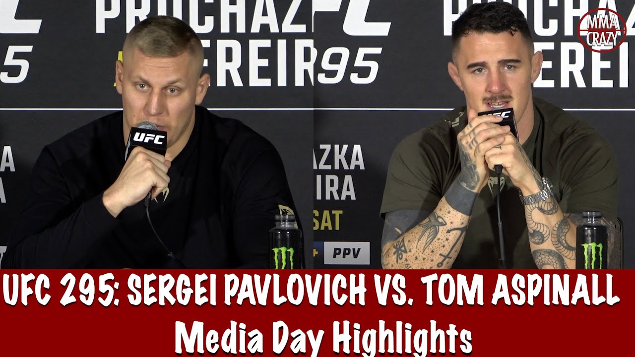 UFC 295: Sergei Pavlovich & Tom Aspinall Media Day Highlights background