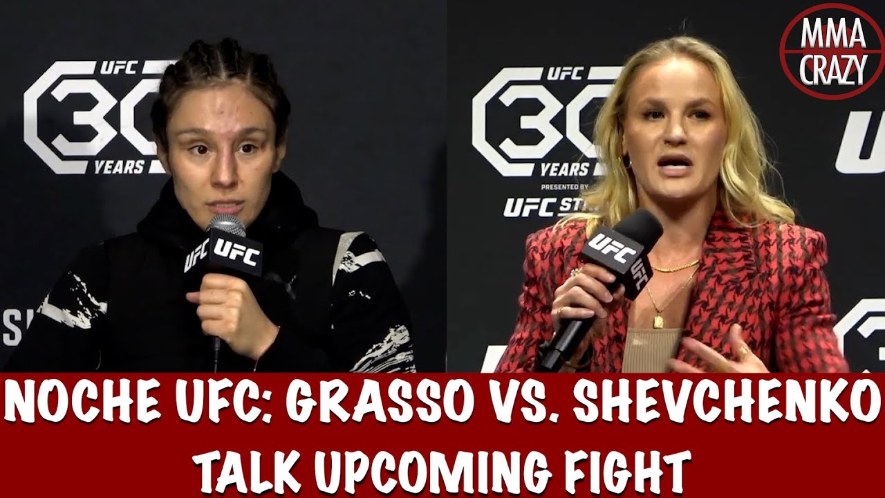 Alexa Grasso vs. Valentina Shevchenko 2 talk rematch for Noche UFC Highlights background
