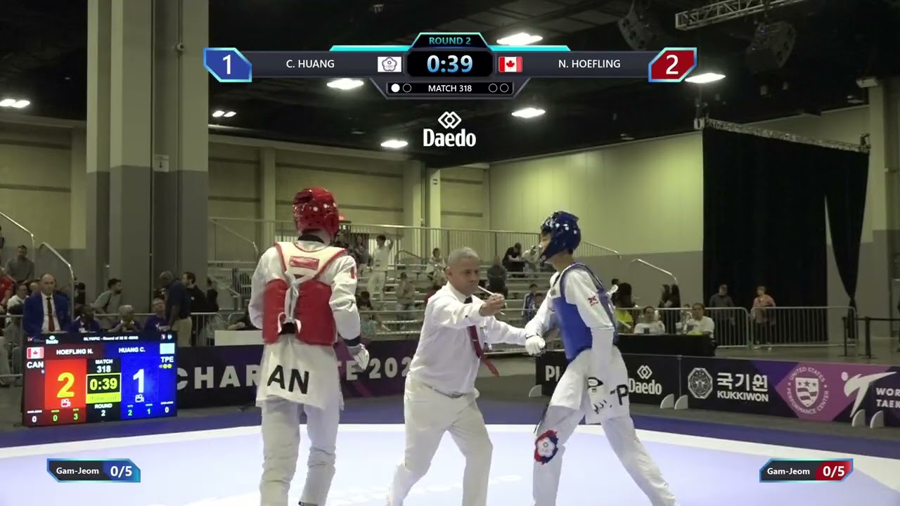 318 Round of 32 M 58kg TPE C HUANG CAN N HOEFLING PGM
