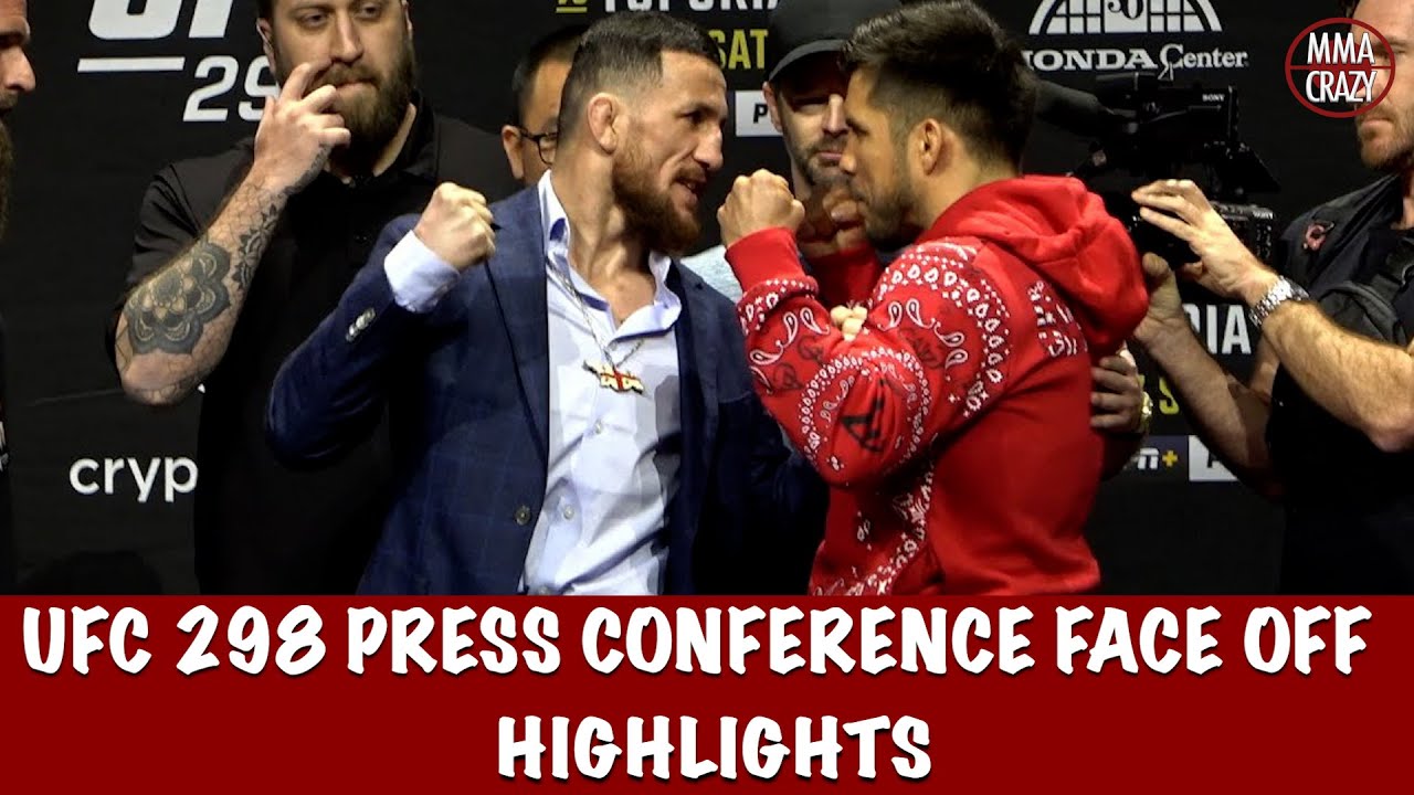 UFC 298 Pre Fight Press Conference FACE OFF Highlights