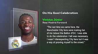 Vini Jr. SPEAKS OUT on his crying celly + Pep dismissing City's performance!? 😦 | ESPN FC