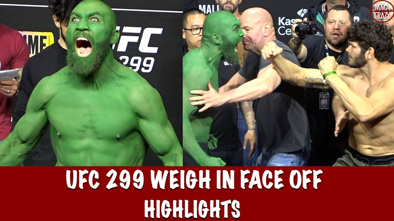UFC 299 O’Malley vs Vera 2: Weigh in Face Off Highlights background