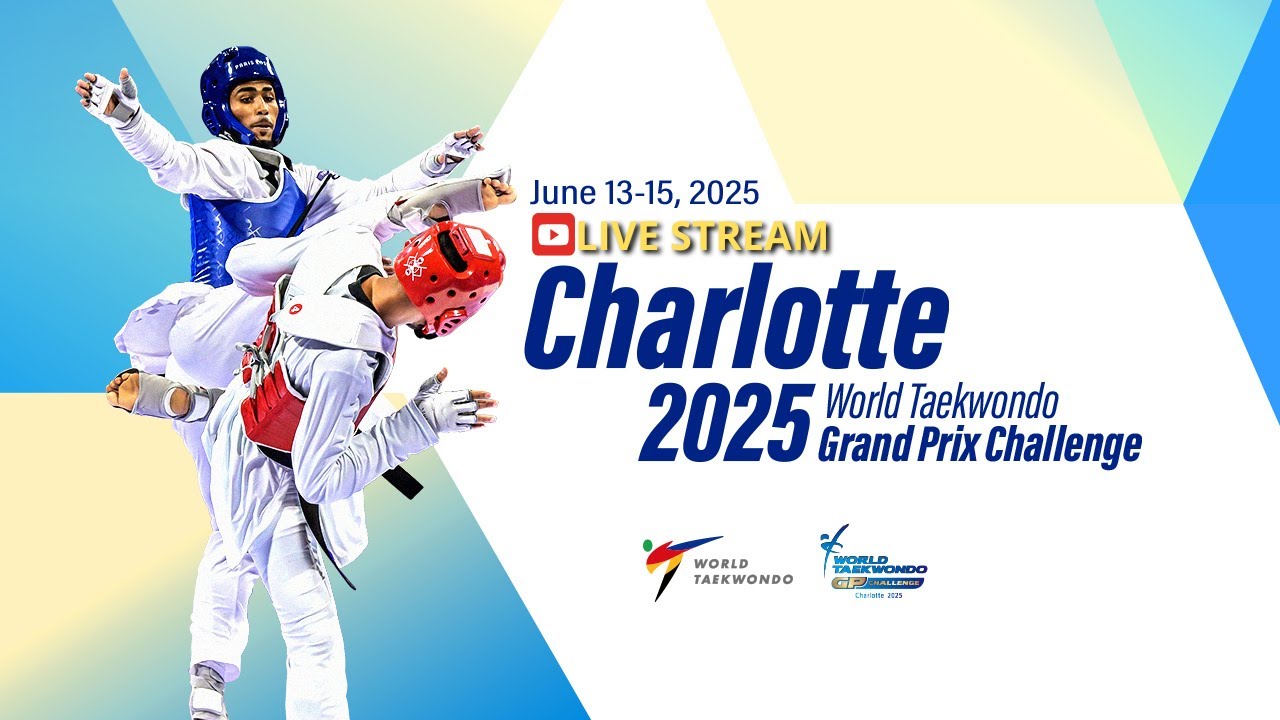 Day 3 Court 1 Morning session | Charlotte 2025 World Taekwodo Grand Prix Challenge background