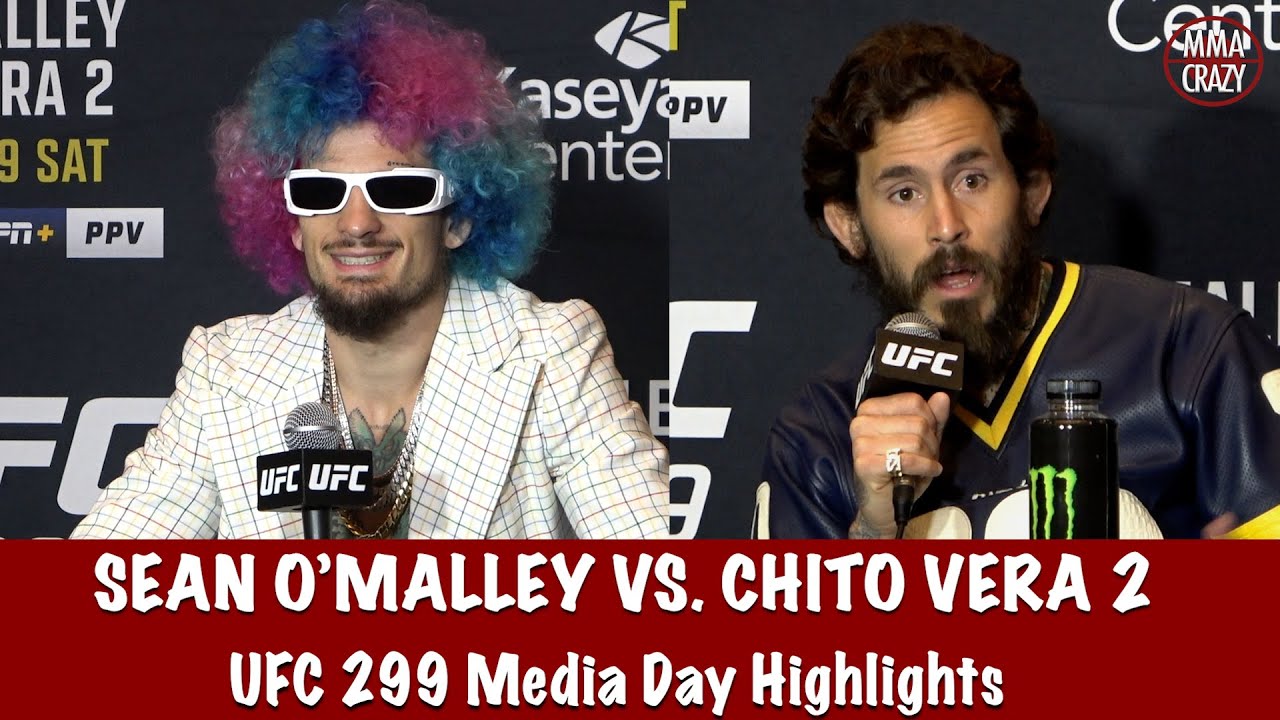 UFC 299: Sean O'Malley & Marlon Chito Vera 2 Media Day Highlights background