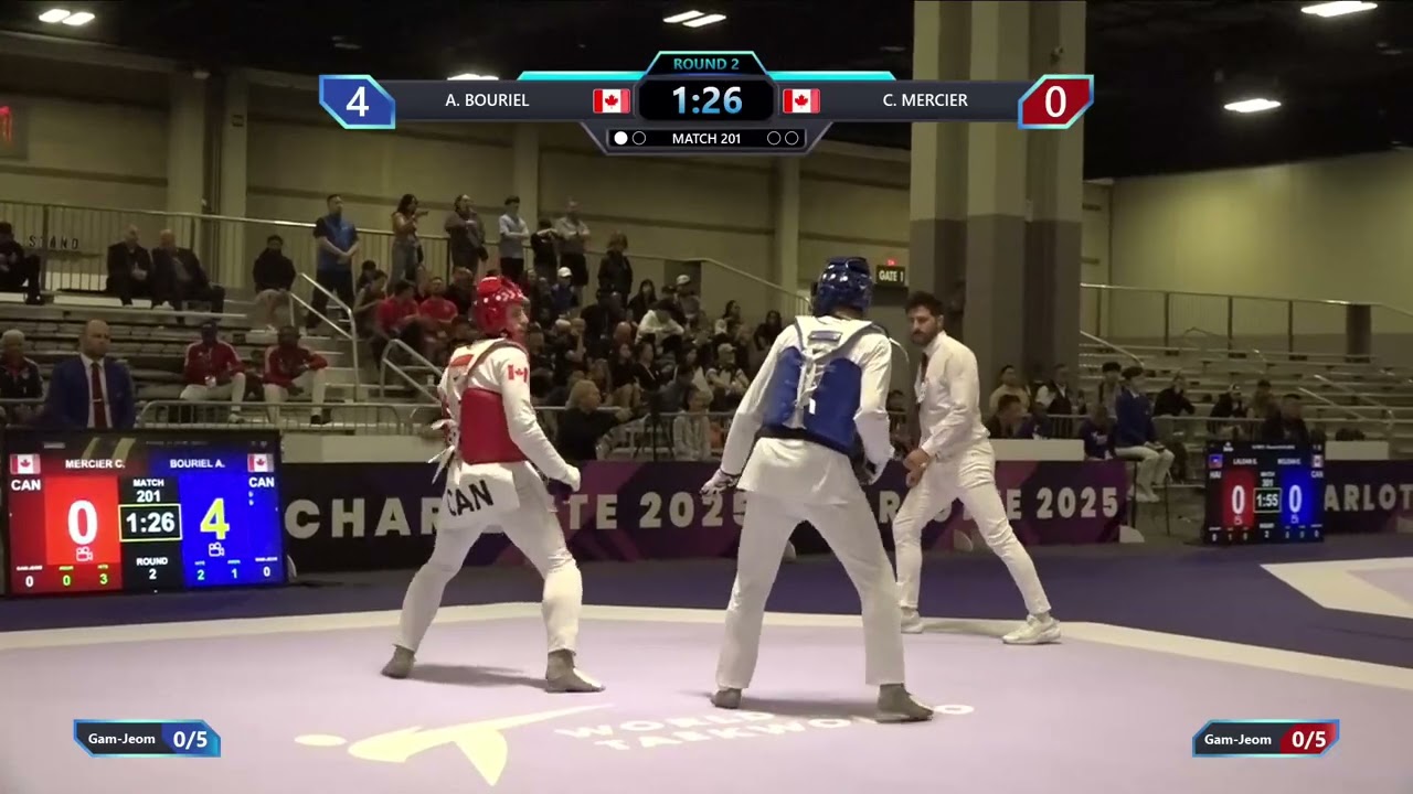 201 Round of 64 M 80kg CAN A BOURIEL CAN C MERCIER PGM background