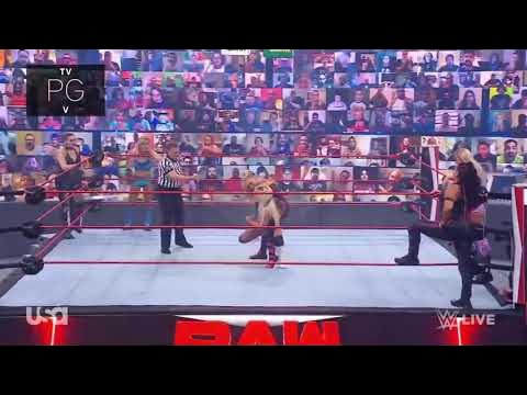 CHARLOTTE FLAIR NATALYA & TAMINA VS RHEA RIPLEY DANA BROOKE & MANDY ROSE 1/2 background