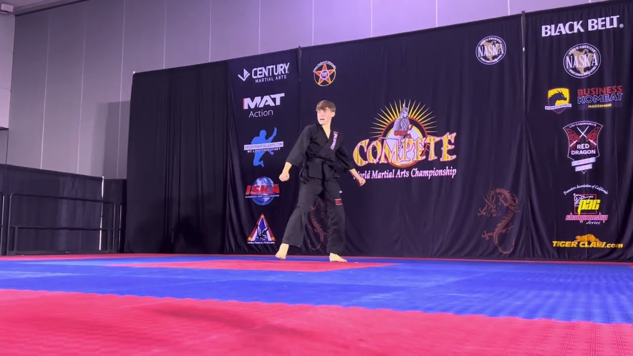 Judah Sagawa 14-17 Boys Forms Overall Grand Championship - Compete Internationals 2024 background
