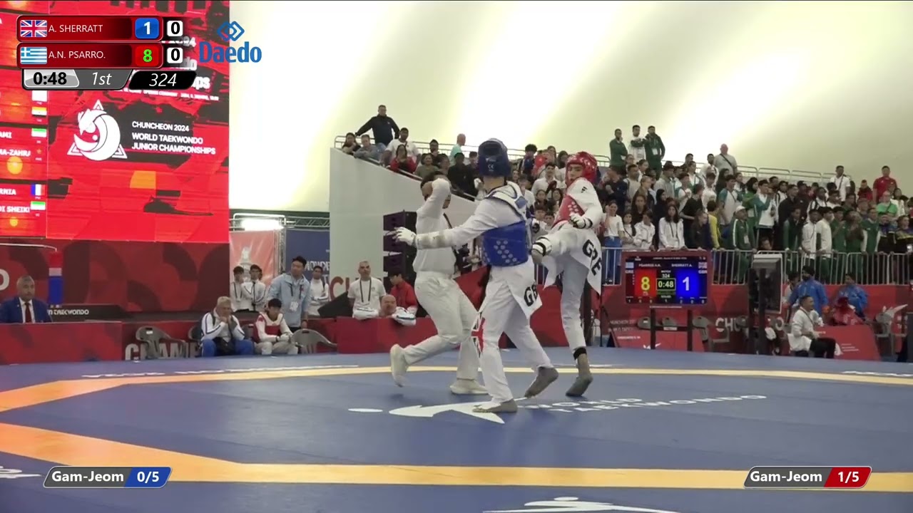 324 Round of 16 Men 51kg GBR A SHERRATT GRE A N PSARRO