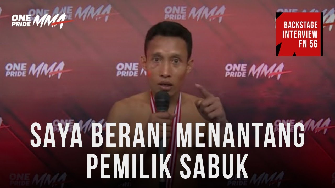 Ucu Rohendi : "Saya Berani Menantang Pemilik Sabuk!" || BackStage Interview One Pride MMA backdrop