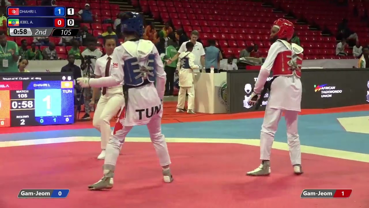 105 Round of 16 W 49kg TUN DHAHRI I ETH JEBEL A PGM | African Qualification Tournament backdrop