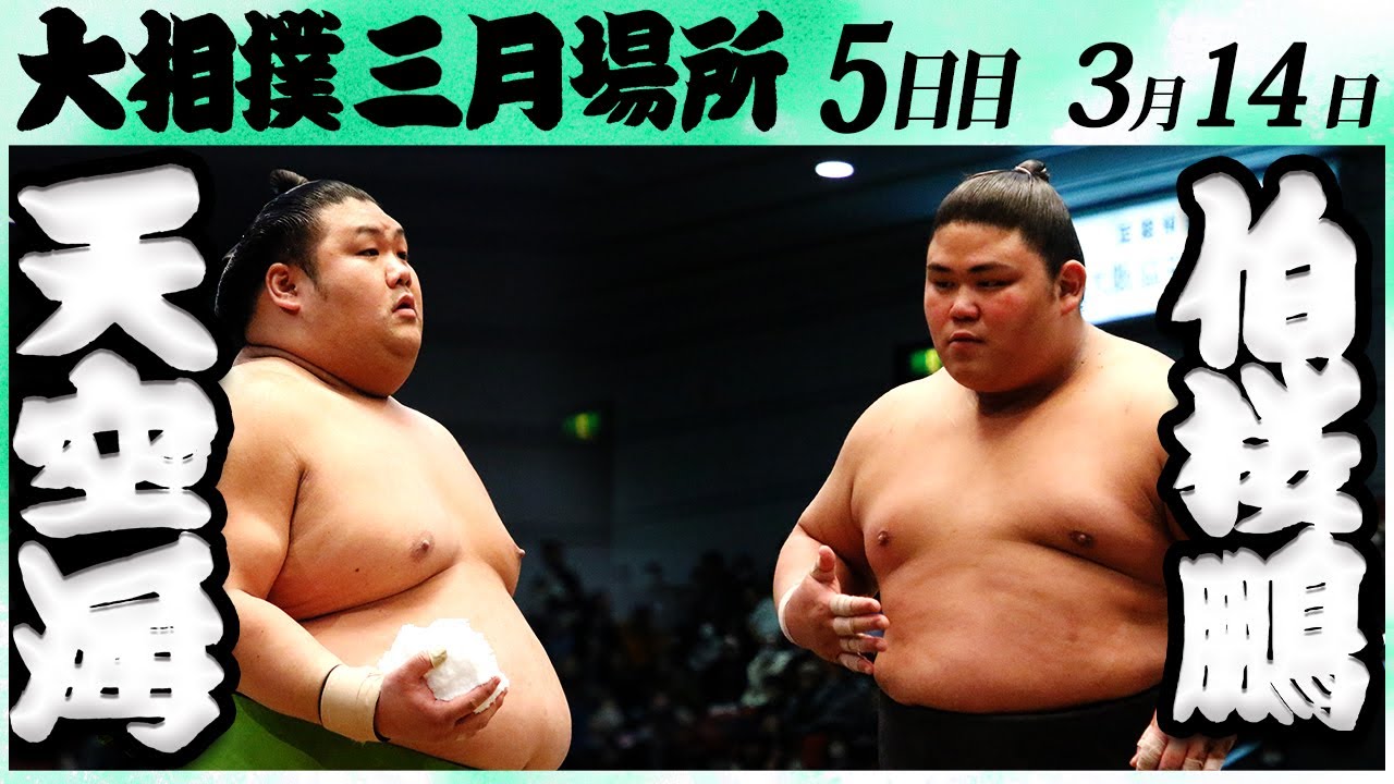 大相撲 天空海ー伯桜鵬<令和6年三月場所五日目>SUMO background