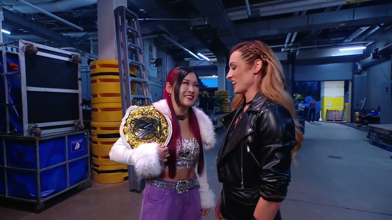 Becky Lynch interrupts Iyo Sky's Interview: Raw, May. 19, 2025 background