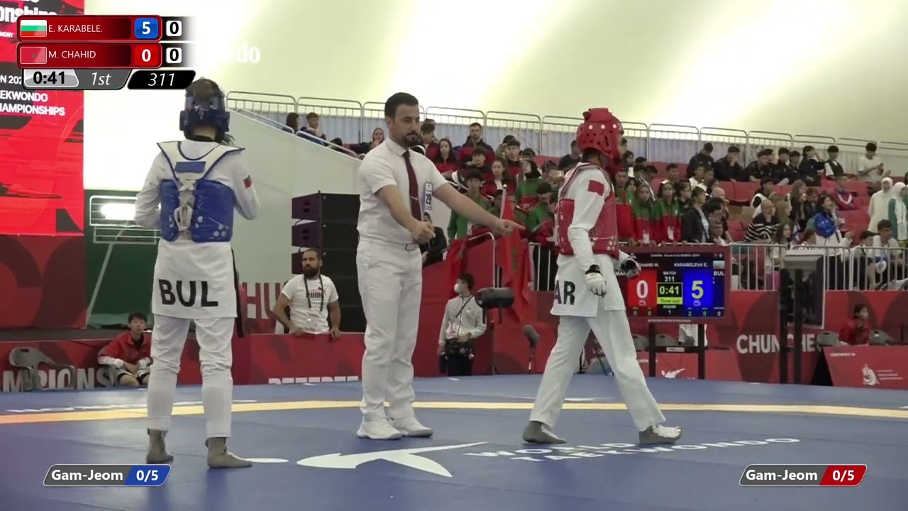 311 Round of 32 Women 52kg BUL E KARABELE MAR M CHAHID