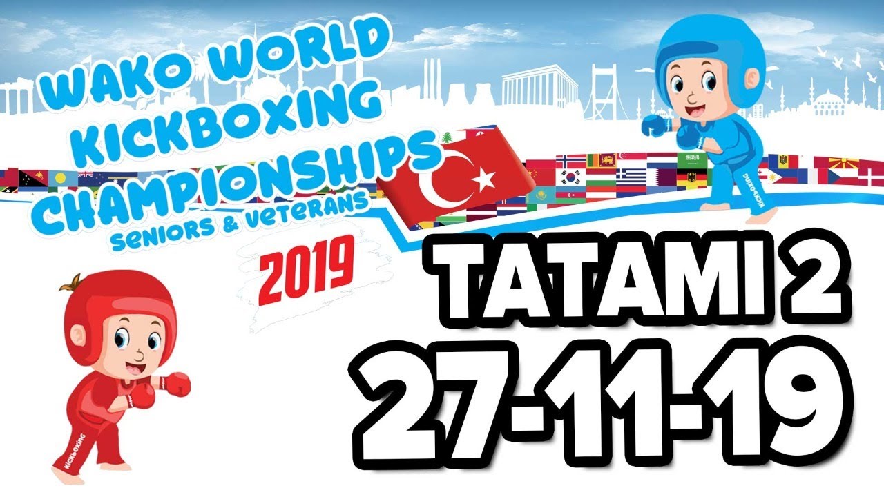 WAKO World Championships 2019 Tatami 2 Part 2 27/11/19 background