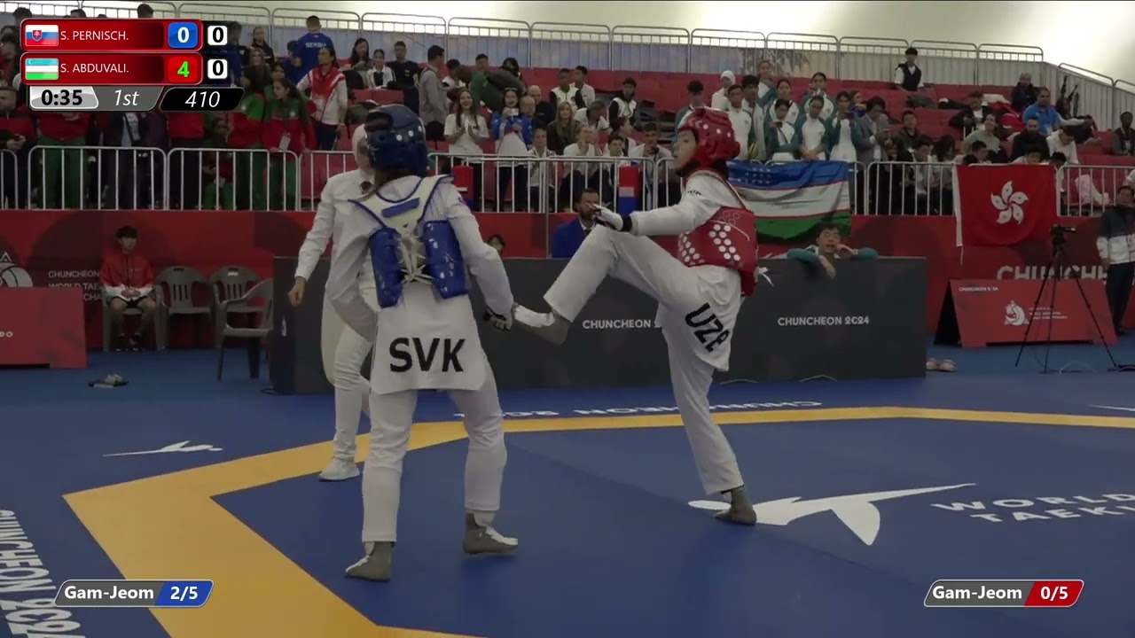 410 Round of 32 Women 52kg SVK S PERNISCH UZB S ABDUVALI