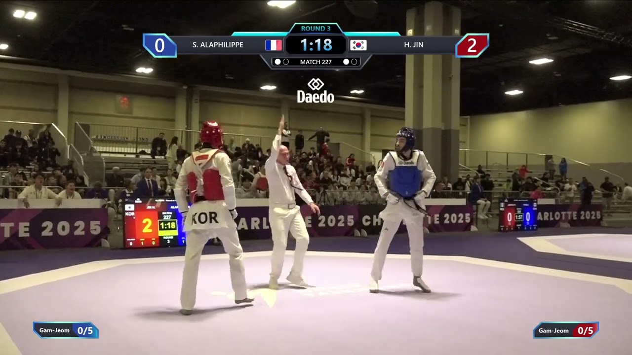 227 Round of 16 M 68kg FRA S ALAPHILIPPE KOR H JIN PGM
