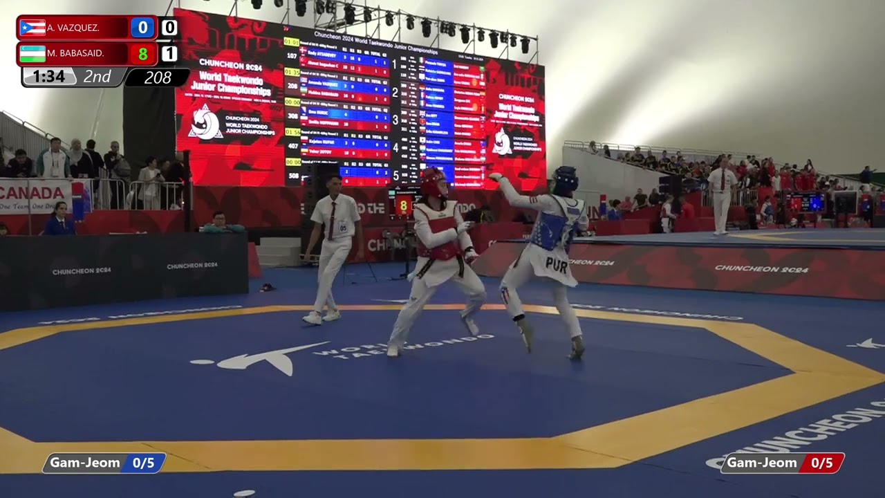 208 Round of 64 Women 59kg PUR A VAZQUEZ UZB M BABASAID