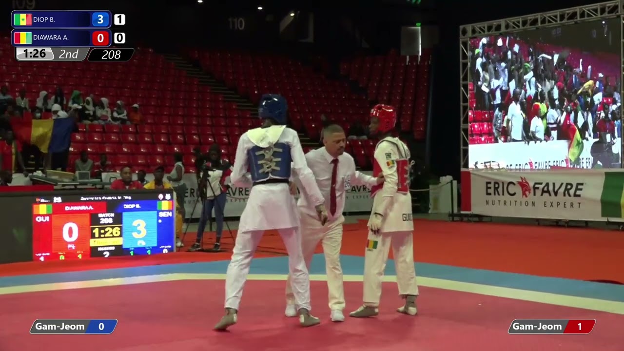 208 Quarter final M 58kg SEN DIOP B GUI DIAWARA A PGM | African Qualification Tournaments