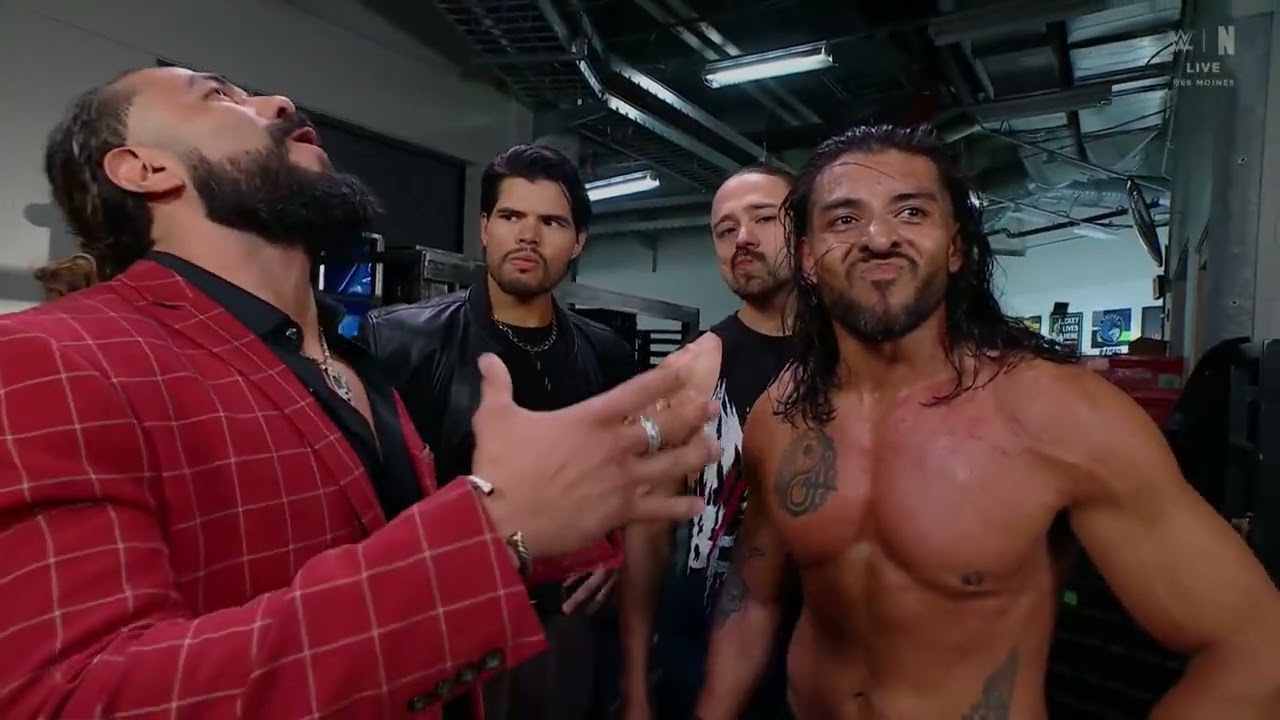 Santos Escobar confronts Andrade: SmackDown, May. 2, 2025 background