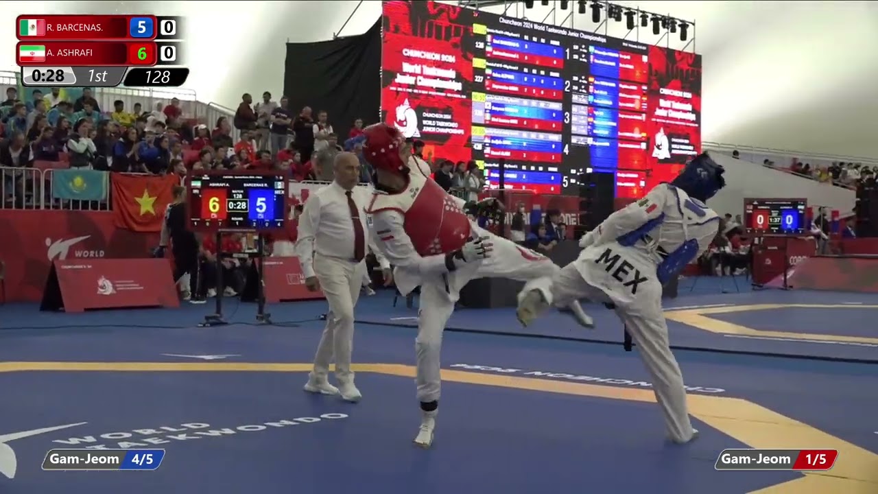 128 Quarterfinals Men +78kg MEX R BARCENAS IRI A ASHRAFI background