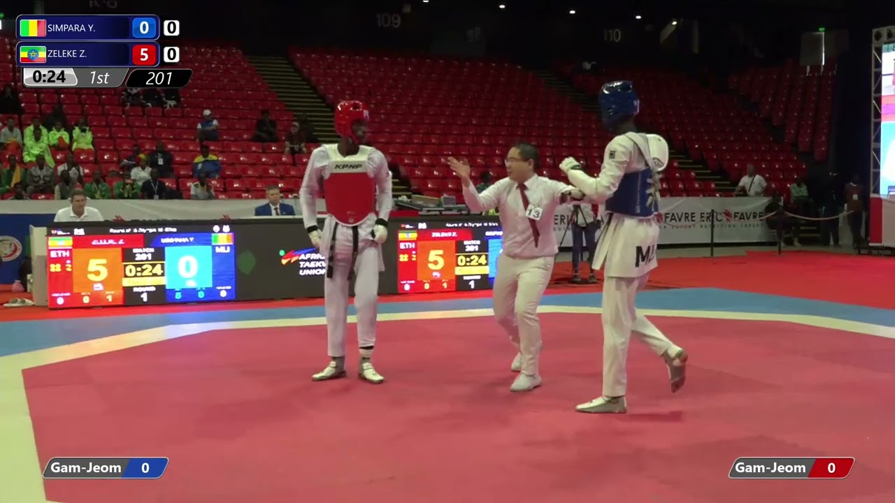 201 Round of 16 M 58kg MLI SIMPARA Y ETH ZELEKE Z PGM | African Qualification Tournaments background