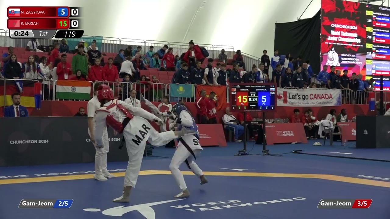 119 Round of 32 Women 46kg SVK N ZAGYIOVA MAR R ERRIAH background
