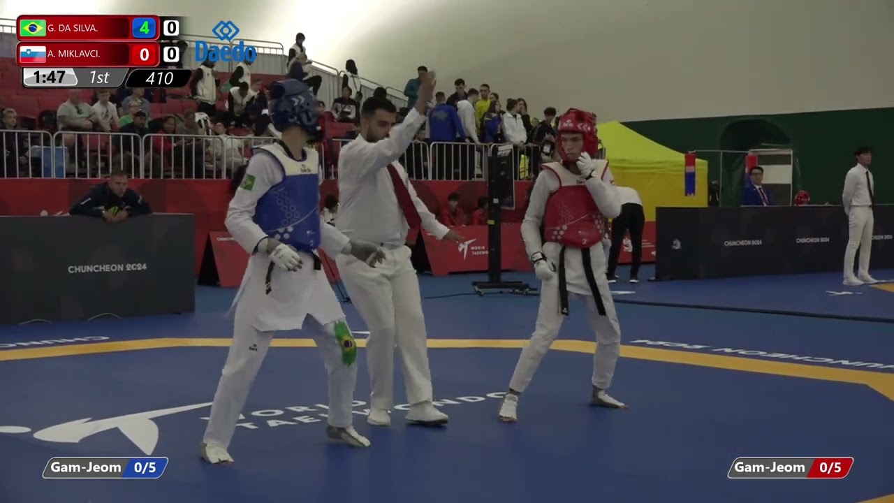 410 Round of 64 Men 51kg BRA G DA SILVA SLO A MIKLAVCI backdrop