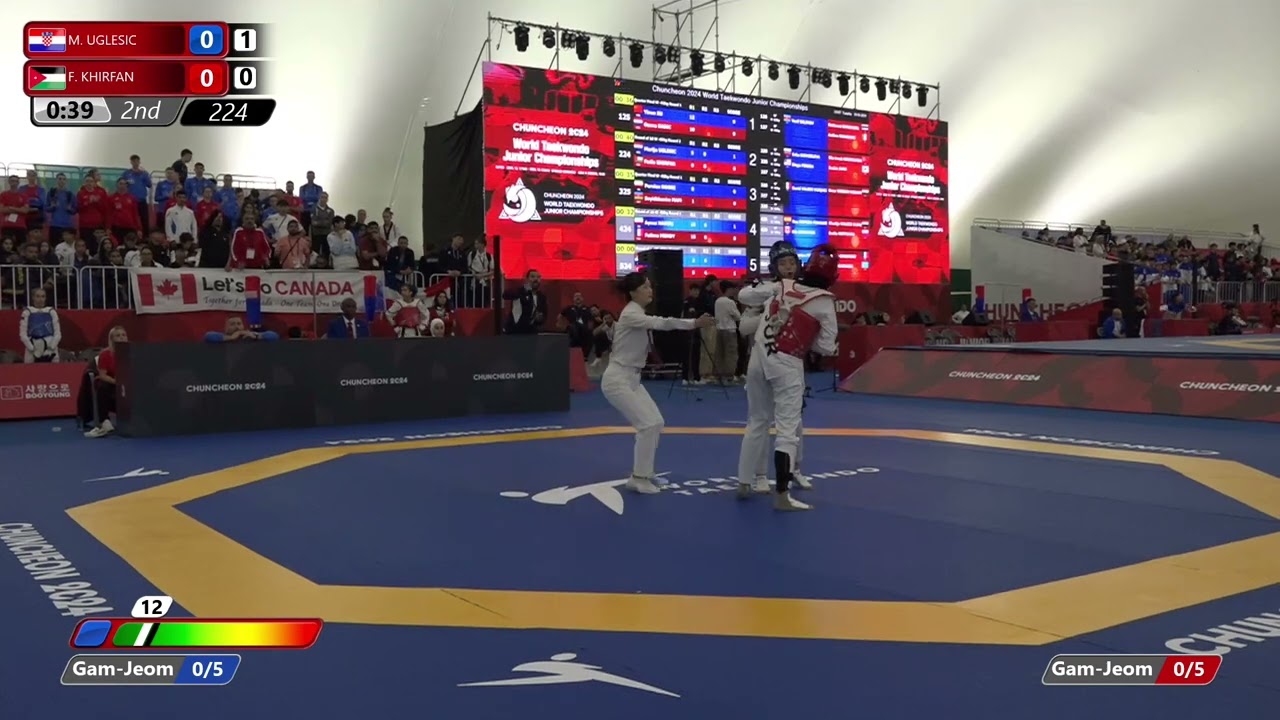 224 Round of 16 Women 59kg CRO M UGLESIC JOR F KHIRFAN background