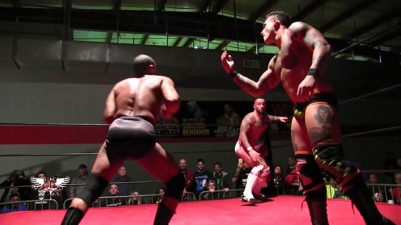 Darius Carter, Chris Steeler, & Jasin Karloff challenge for the W.O.W & No-Limits championship