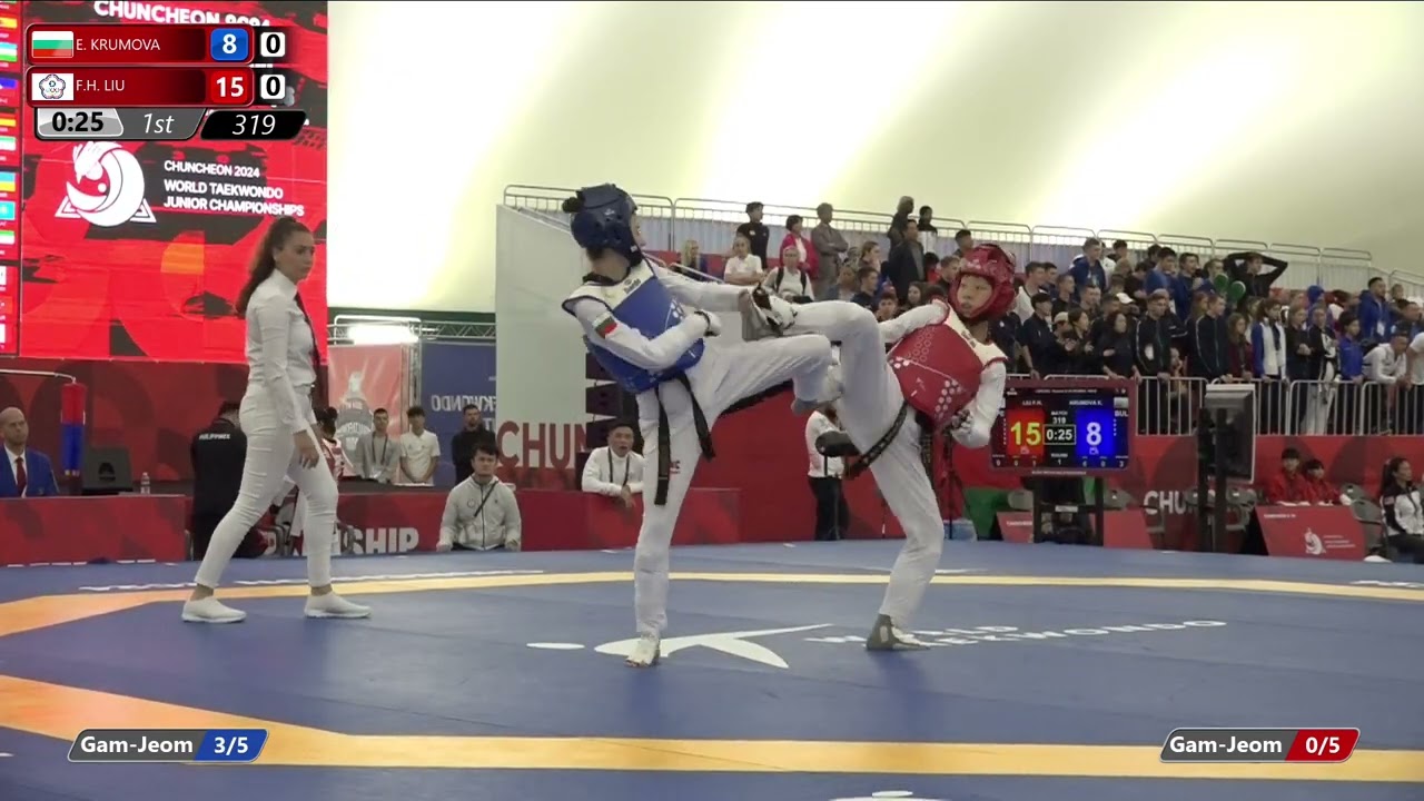 319 Round of 32 Women 46kg BUL E KRUMOVA TPE F H LIU