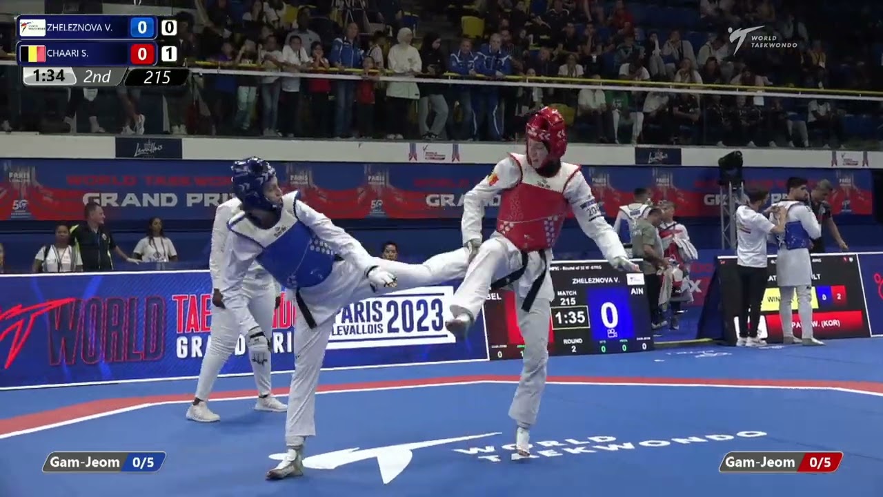 215 Round of 32 WOMEN W 67KG AIN ZHELEZNOVA V BEL CHAARI S