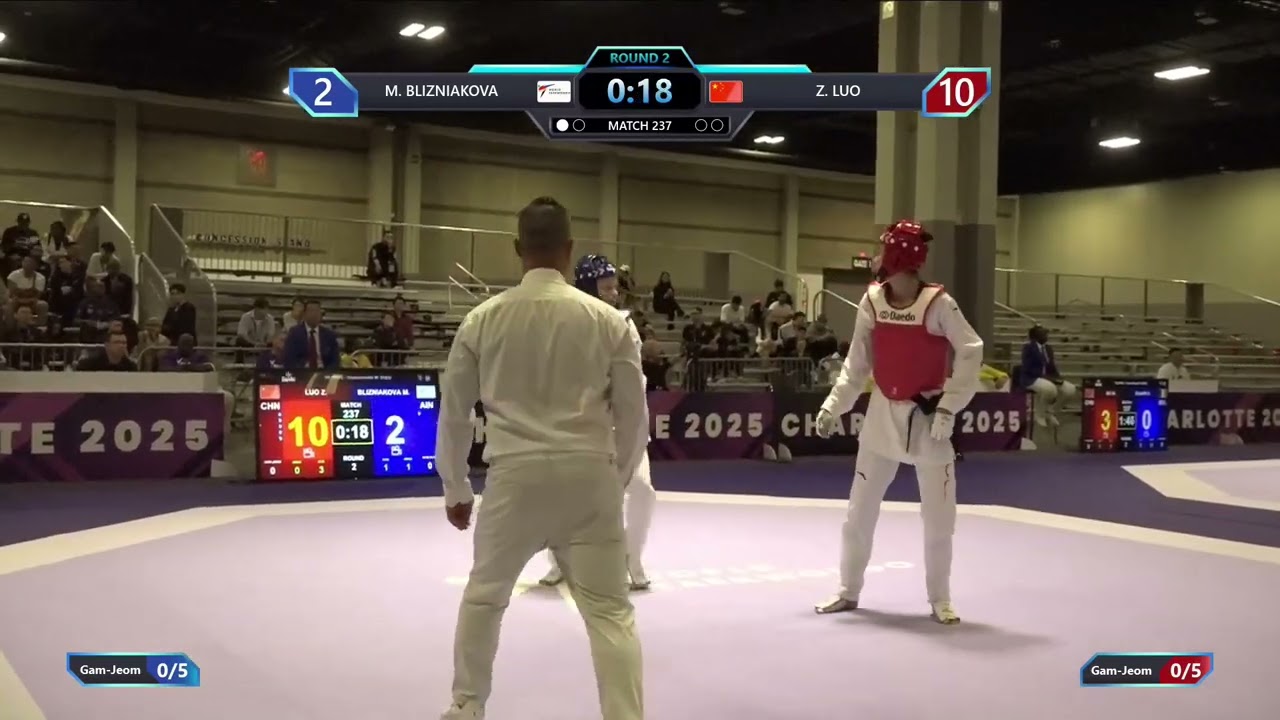 237 Quarterfinals W 57kg AIN M BLIZNIAKOVA CHN Z LUO PGM background
