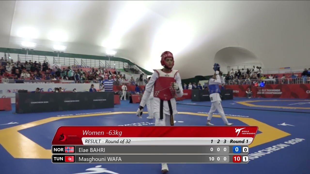 214 Round of 32 Women 63kg NOR E BAHRI TUN M WAFA
