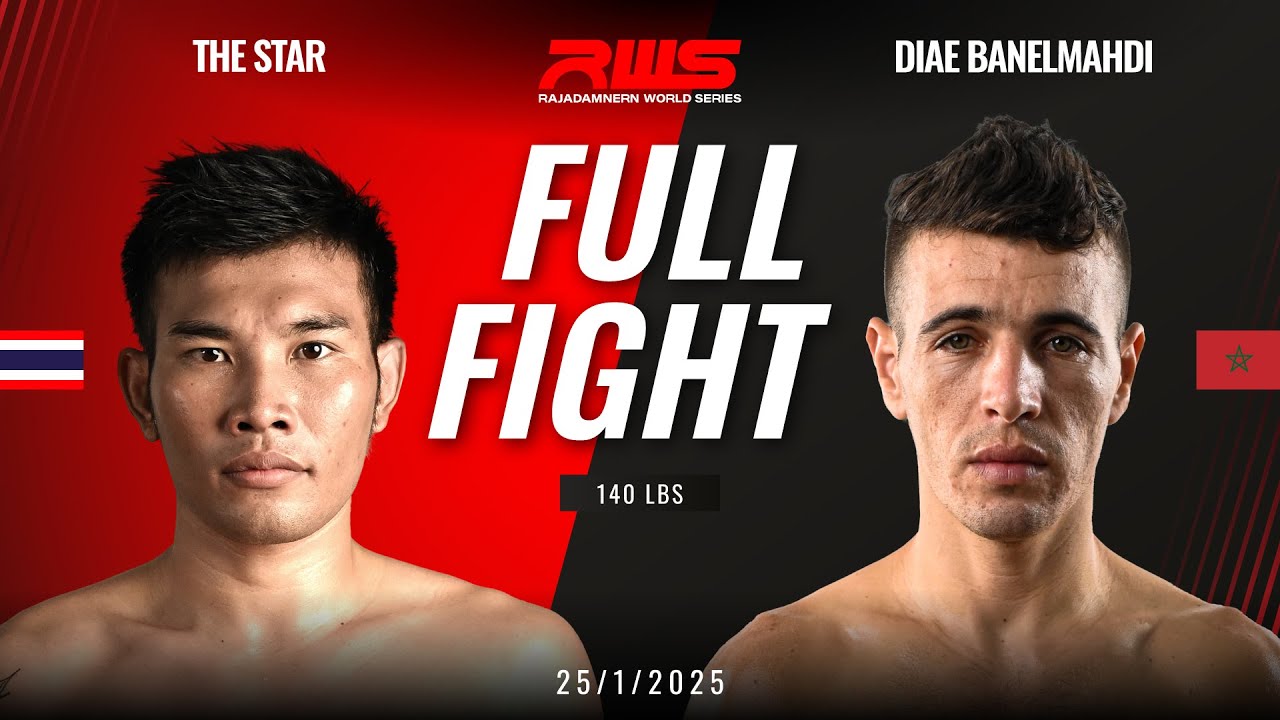 Full Fight l The Star vs Diae Banelmahdi l เดอะสตาร์ เพชรเกียรติเพชร vs ดิแอ บาเนลมาห์ดี l RWS background