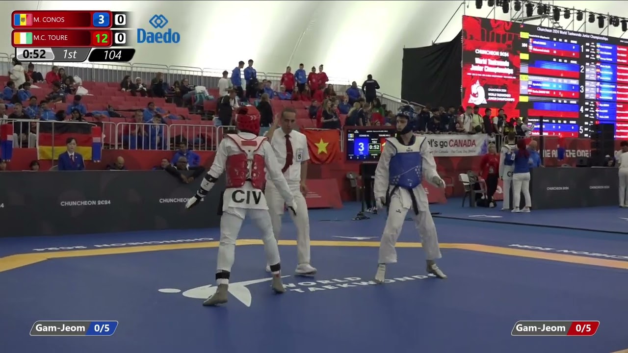 104 Round of 64 Men 59kg MDA M CONOS CIV M C TOURE