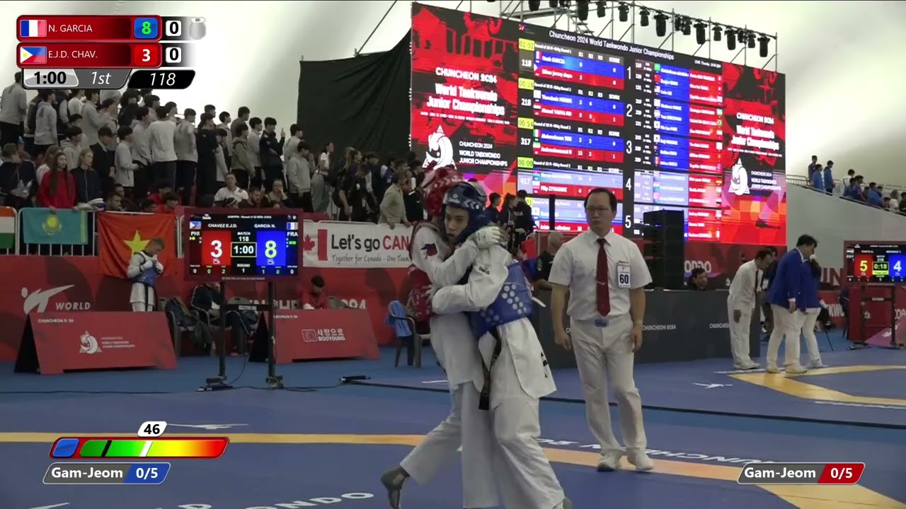 118 Round of 32 Men 51kg FRA N GARCIA PHI E J D CHAV